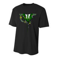 Green Irish Tux St. Patrick's Day Costume Youth Performance Sprint T-Shirt