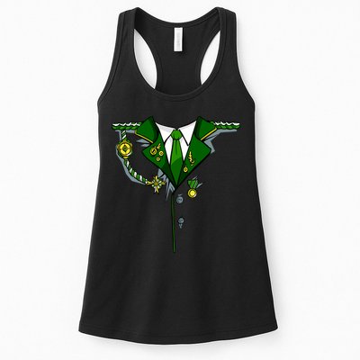 Green Irish Tux St. Patrick's Day Costume Womens Tank Top