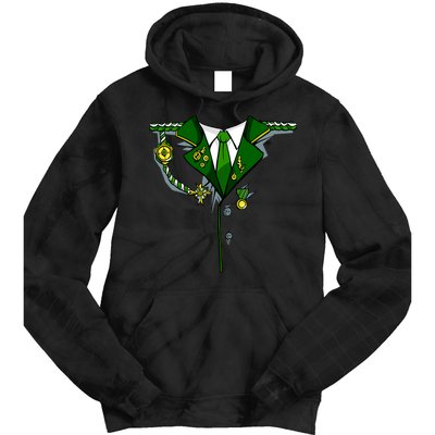 Green Irish Tux St. Patrick's Day Costume Tie Dye Hoodie
