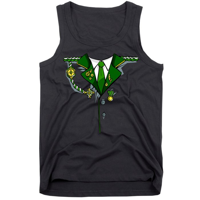 Green Irish Tux St. Patrick's Day Costume Tank Top
