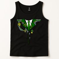 Green Irish Tux St. Patrick's Day Costume Tank Top