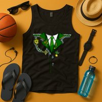 Green Irish Tux St. Patrick's Day Costume Tank Top