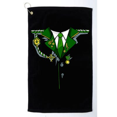 Green Irish Tux St. Patrick's Day Costume Golf Towel