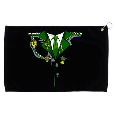 Green Irish Tux St. Patrick's Day Costume Grommeted Golf Towel