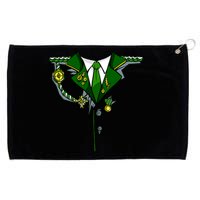 Green Irish Tux St. Patrick's Day Costume Grommeted Golf Towel