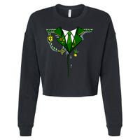 Green Irish Tux St. Patrick's Day Costume Cropped Pullover Crew