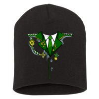 Green Irish Tux St. Patrick's Day Costume Short Acrylic Beanie