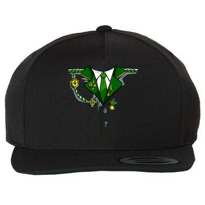 Green Irish Tux St. Patrick's Day Costume Wool Snapback Cap