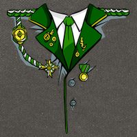Green Irish Tux St. Patrick's Day Costume Cotton Canvas Backpack