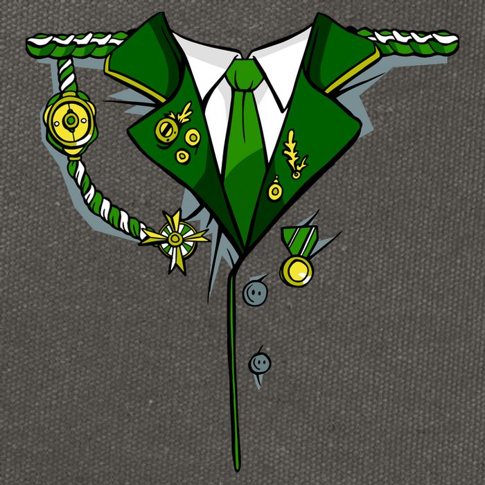 Green Irish Tux St. Patrick's Day Costume Cotton Canvas Backpack