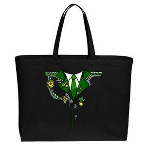 Green Irish Tux St. Patrick's Day Costume Cotton Canvas Jumbo Tote