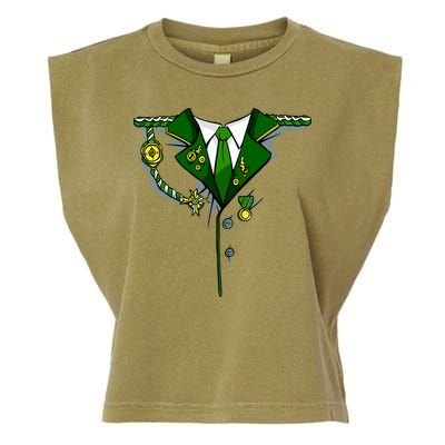 Green Irish Tux St. Patrick's Day Costume Garment-Dyed Women's Muscle Tee