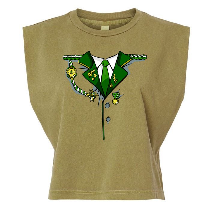 Green Irish Tux St. Patrick's Day Costume Garment-Dyed Women's Muscle Tee
