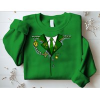 Green Irish Tux St. Patrick's Day Costume Sweatshirt
