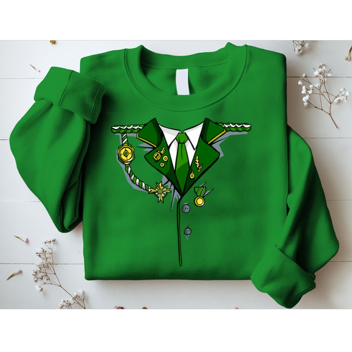 Green Irish Tux St. Patrick's Day Costume Sweatshirt