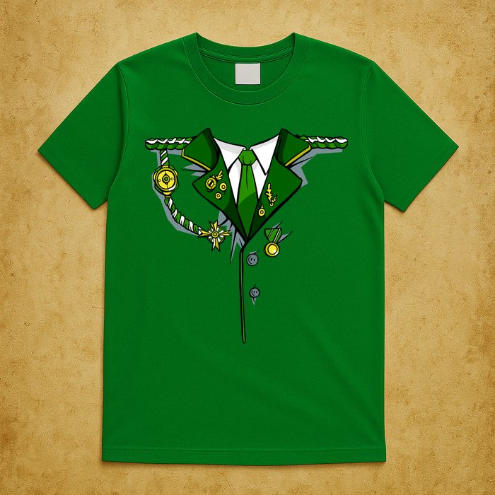 Green Irish Tux St. Patrick's Day Costume T-Shirt
