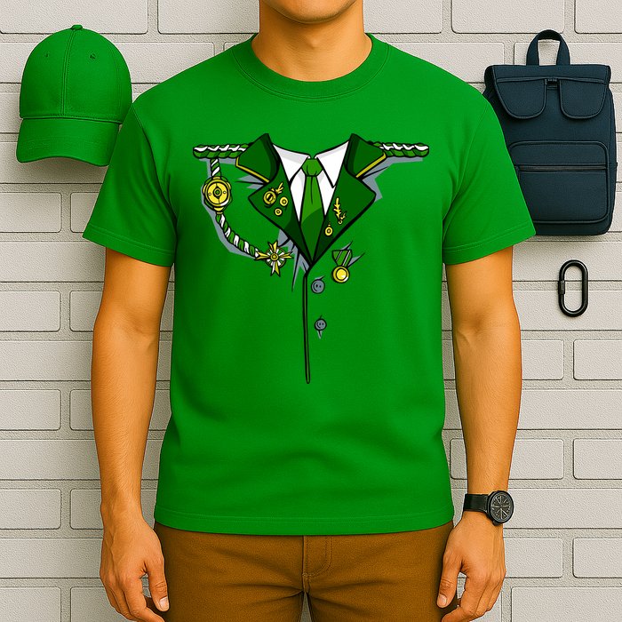 Green Irish Tux St. Patrick's Day Costume T-Shirt