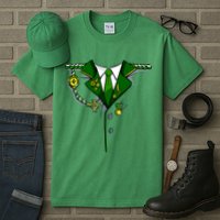 Green Irish Tux St. Patrick's Day Costume Tall T-Shirt