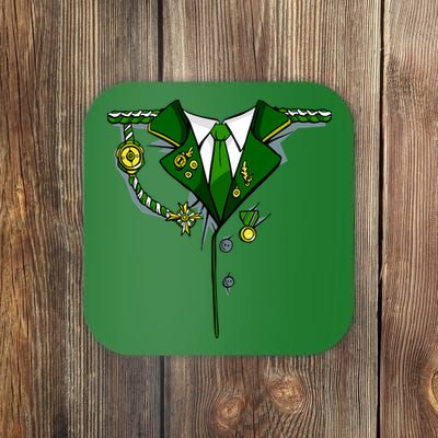 Green Irish Tux St. Patrick's Day Costume Coaster