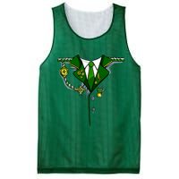 Green Irish Tux St. Patrick's Day Costume Mesh Reversible Basketball Jersey Tank
