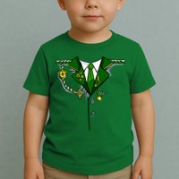 Green Irish Tux St. Patrick's Day Costume Toddler T-Shirt