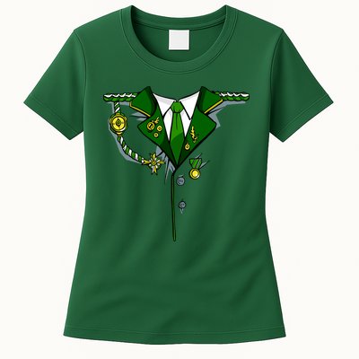 Green Irish Tux St. Patrick's Day Costume Womens T-Shirt