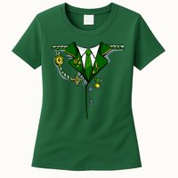 Green Irish Tux St. Patrick's Day Costume Womens T-Shirt