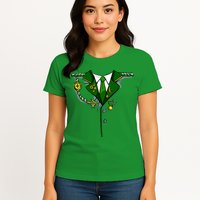 Green Irish Tux St. Patrick's Day Costume Womens T-Shirt