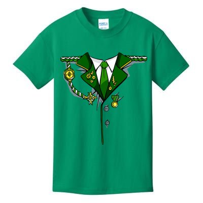 Green Irish Tux St. Patrick's Day Costume Kids T-Shirt