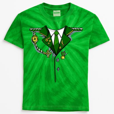 Green Irish Tux St. Patrick's Day Costume Kids Tie-Dye T-Shirt