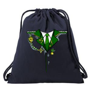 Green Irish Tux St. Patrick's Day Costume Drawstring Bag