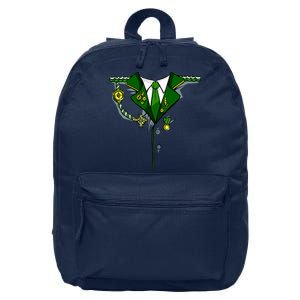 Green Irish Tux St. Patrick's Day Costume 16 in Basic Backpack