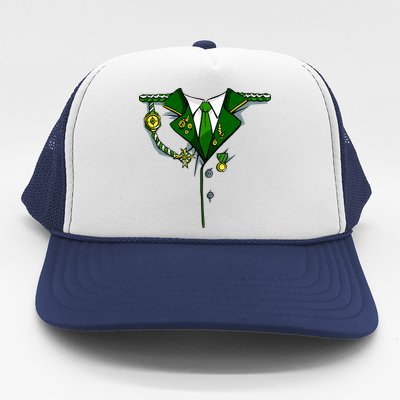 Green Irish Tux St. Patrick's Day Costume Trucker Hat