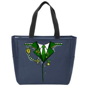 Green Irish Tux St. Patrick's Day Costume Zip Tote Bag