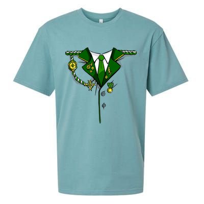 Green Irish Tux St. Patrick's Day Costume Sueded Cloud Jersey T-Shirt