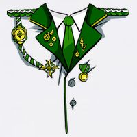 Green Irish Tux St. Patrick's Day Costume Garment-Dyed Sweatshirt