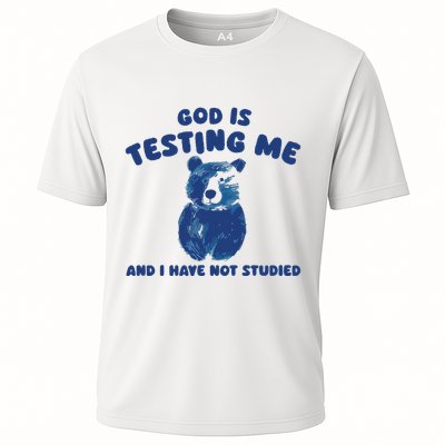 God Is Testing Me And I Have Not Studied Cooling Performance Crew T-Shirt