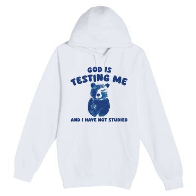 God Is Testing Me And I Have Not Studied Premium Pullover Hoodie