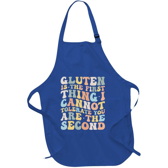 Gluten Is The First Thing I Cannot Tolerate Full-Length Apron With Pockets