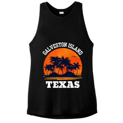 Galveston Island Texas Ladies PosiCharge Tri-Blend Wicking Tank