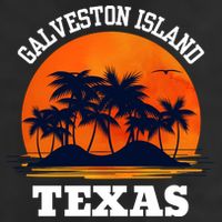Galveston Island Texas 7 Panel Mesh Trucker Snapback Hat