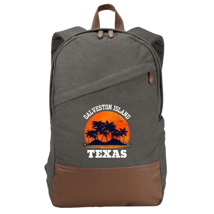 Galveston Island Texas Cotton Canvas Backpack