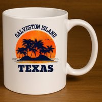 Galveston Island Texas 11oz C Handle Ceramic Mug