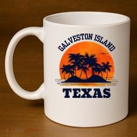 Galveston Island Texas 11oz C Handle Ceramic Mug