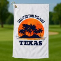 Galveston Island Texas Golf Towel