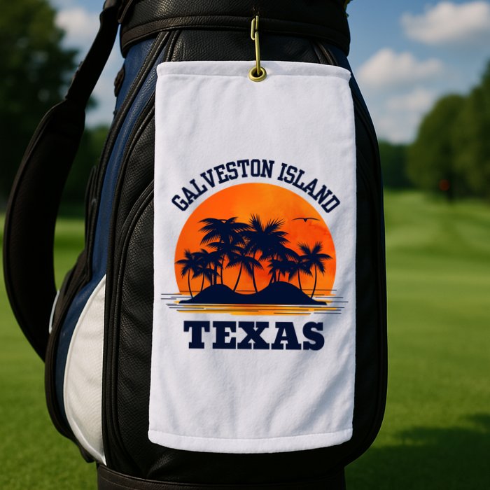 Galveston Island Texas Golf Towel