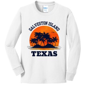 Galveston Island Texas Kids Long Sleeve Shirt