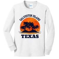 Galveston Island Texas Kids Long Sleeve Shirt