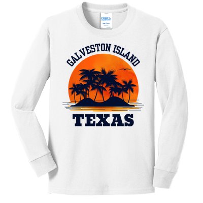 Galveston Island Texas Kids Long Sleeve Shirt