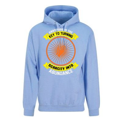 Gratitude Is The Key To Tuning Scarcity Into Abundance Unisex Surf Hoodie